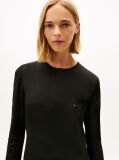 Black Mini Fit & Flare Long Sleeves Dress  Women