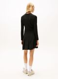 Black Mini Fit & Flare Long Sleeves Dress  Women