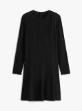 Black Mini Fit & Flare Long Sleeves Dress  Women