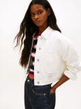 Denim Back Logo Oversized Denim Trucker Jacket  Women