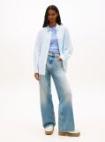 Blue Relaxed Fit Linen Blend Shirt  Women