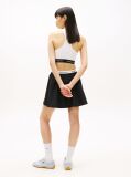 Black Repeat Logo Tape Poplin Mini Skirt  Women