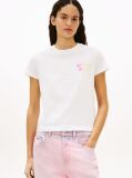 White Bubble Logo Crew Neck T-Shirt  Women