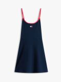 Blue Tommy Badge Strap Mini Skater Dress  Women