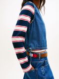 Denim Chambray Denim Side Tie Sleeveless Blouse  Women