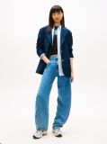 Denim Mid Rise Twist Seam Barrel Leg Jeans  Women