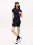 Blue Logo Tape Bodycon Midi Dress  Women
