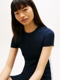 Blue Logo Tape Bodycon Midi Dress  Women