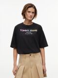 Black Washed Oversized Jersey T-Shirt  Women