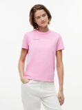 Pink Repeat Logo Washed Jersey T-Shirt  Women