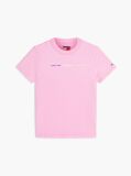 Pink Repeat Logo Washed Jersey T-Shirt  Women