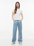 White Repeat Logo Washed Jersey T-Shirt  Women