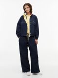 Blue Low Rise Parachute Trousers  Women