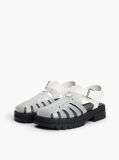 White Jelly Chunky Cleat Fisherman Sandals  Women