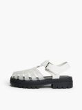 White Jelly Chunky Cleat Fisherman Sandals  Women