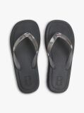 Black Jelly Cleat Wedge Flip-Flops  Women