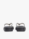 Black Jelly Cleat Wedge Flip-Flops  Women