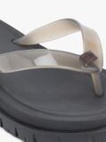 Black Jelly Cleat Wedge Flip-Flops  Women