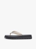 Black Jelly Cleat Wedge Flip-Flops  Women