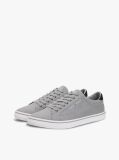 Grey Canvas Embossed Trainers  Men