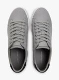 Grey Canvas Embossed Trainers  Men