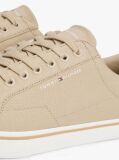 Beige Canvas Embossed Trainers  Men