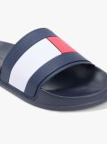 Blue Flag Strap Pool Slides  Men