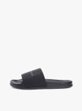 Black Logo Textured Pool Slides  Men