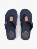 Blue Crest Patch Webbing Strap Flip-Flops  Men