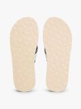Black Webbing Strap Logo Flip-Flops  Men