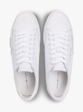 White Signature Midsole Lace-Up Trainers With Leather  Men