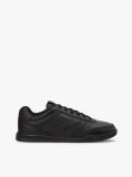 Black Contrast Heel Trainers With Leather  Men