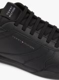 Black Contrast Heel Trainers With Leather  Men