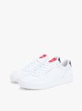 White Fine Cleat Basketball Trainers With Leather  Men
