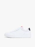 White Fine Cleat Basketball Trainers With Leather  Men