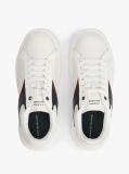 White Leather Cupsole Trainers  Men