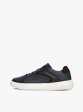 Blue Leather Cupsole Trainers  Men