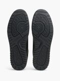 Black Mixed Texture Basketball Trainers With Leather  Men