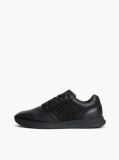 Black TH Monogram Leather Runner Trainers  Men