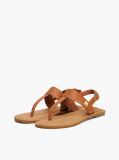 Brown Leather Toe Post Sandals  Women