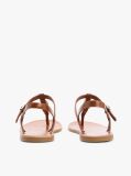 Brown Leather TH Monogram Strap Sandals  Women