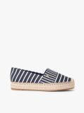 Blue Canvas Stripe TH Monogram Platform Espadrilles  Women