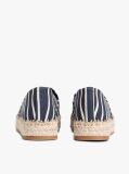 Blue Canvas Stripe TH Monogram Platform Espadrilles  Women