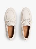 Beige Leather TH Monogram Boat Shoes  Women