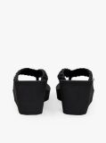 Black Braided Strap Wedge Flip-Flops  Women