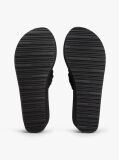 Black Braided Strap Wedge Flip-Flops  Women