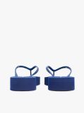 Blue Repeat Logo Platform Flip-Flops  Women