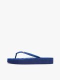 Blue Repeat Logo Platform Flip-Flops  Women