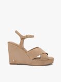Brown Suede High Wedge Heel Sandals  Women