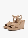 Brown Suede High Wedge Heel Sandals  Women